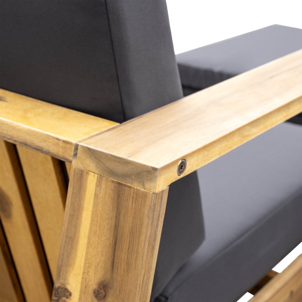 Acacia Wood Outdoor Lounge Chair And Ottoman Set - Sleep Galleria