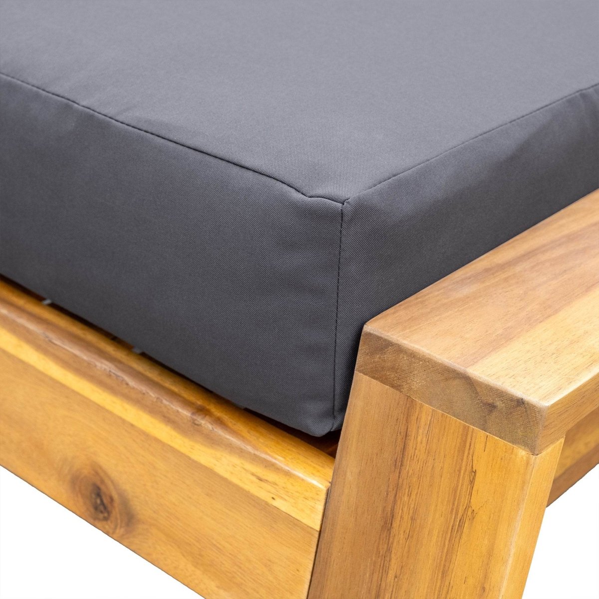 Acacia Wood Outdoor Lounge Chair And Ottoman Set - Sleep Galleria