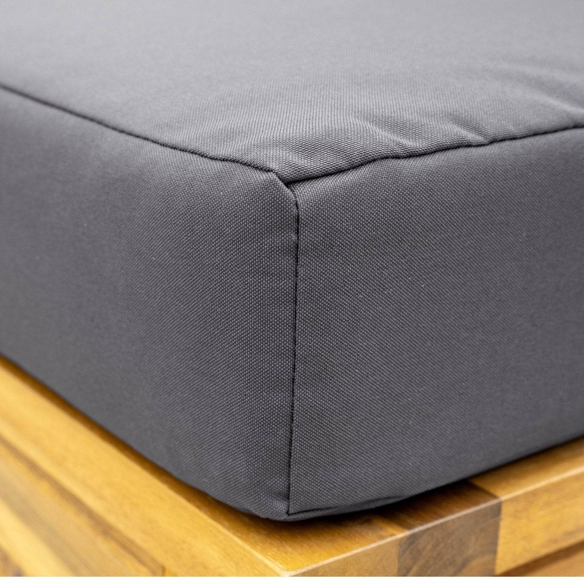 Adjustable Acacia Wood Outdoor Lounge Chair With Foam Cushion - Sleep Galleria