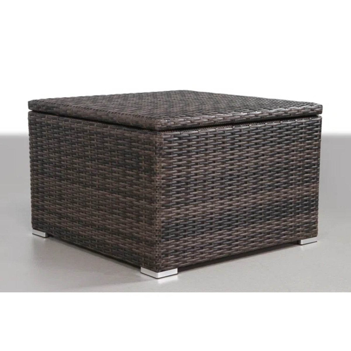 All - Weather Espresso Wicker Outdoor Sectional Sofa Set - Driftwood - Omega Lifestyles