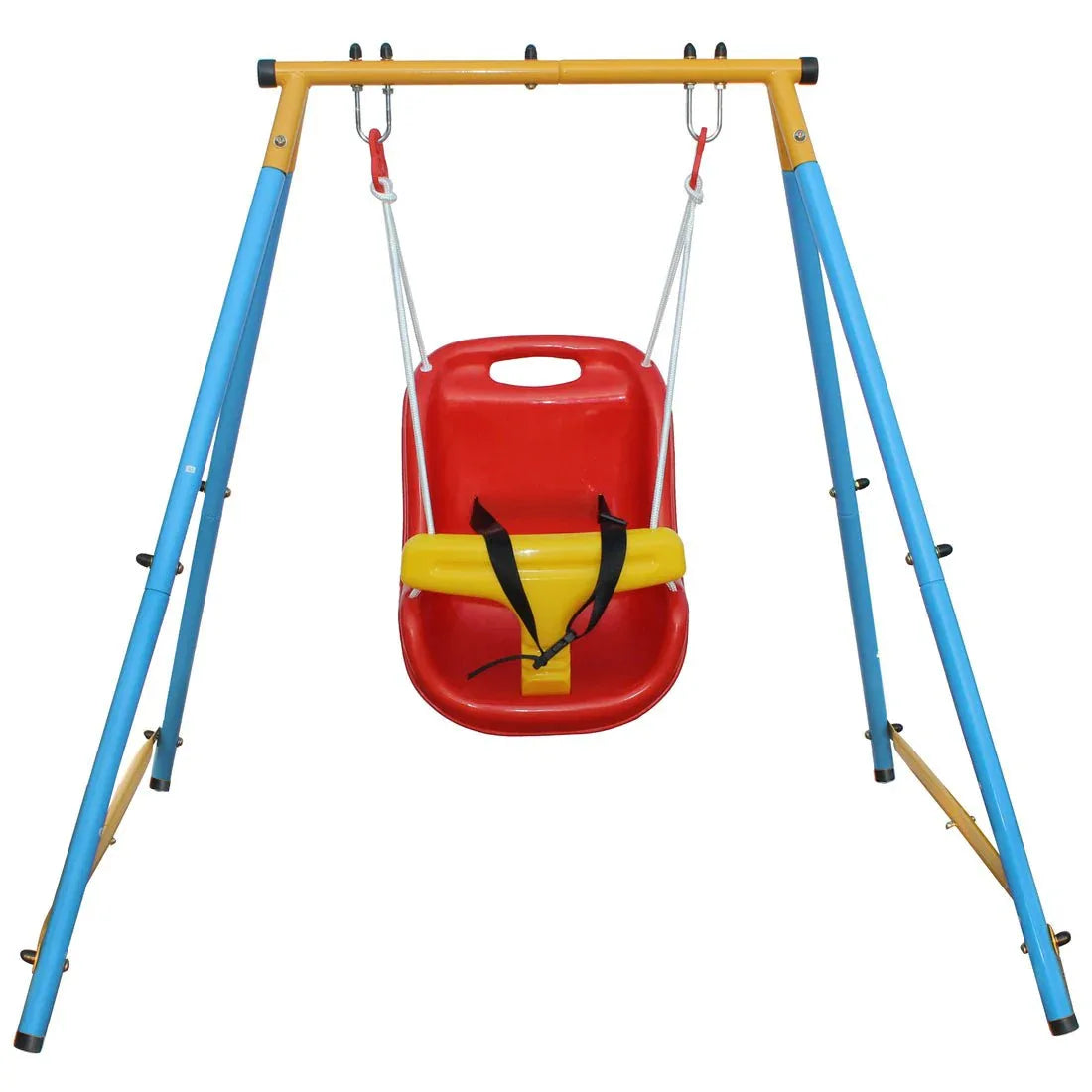 Baby Toddler Indoor Outdoor Metal Safety Swing Set - Omega Lifestyles