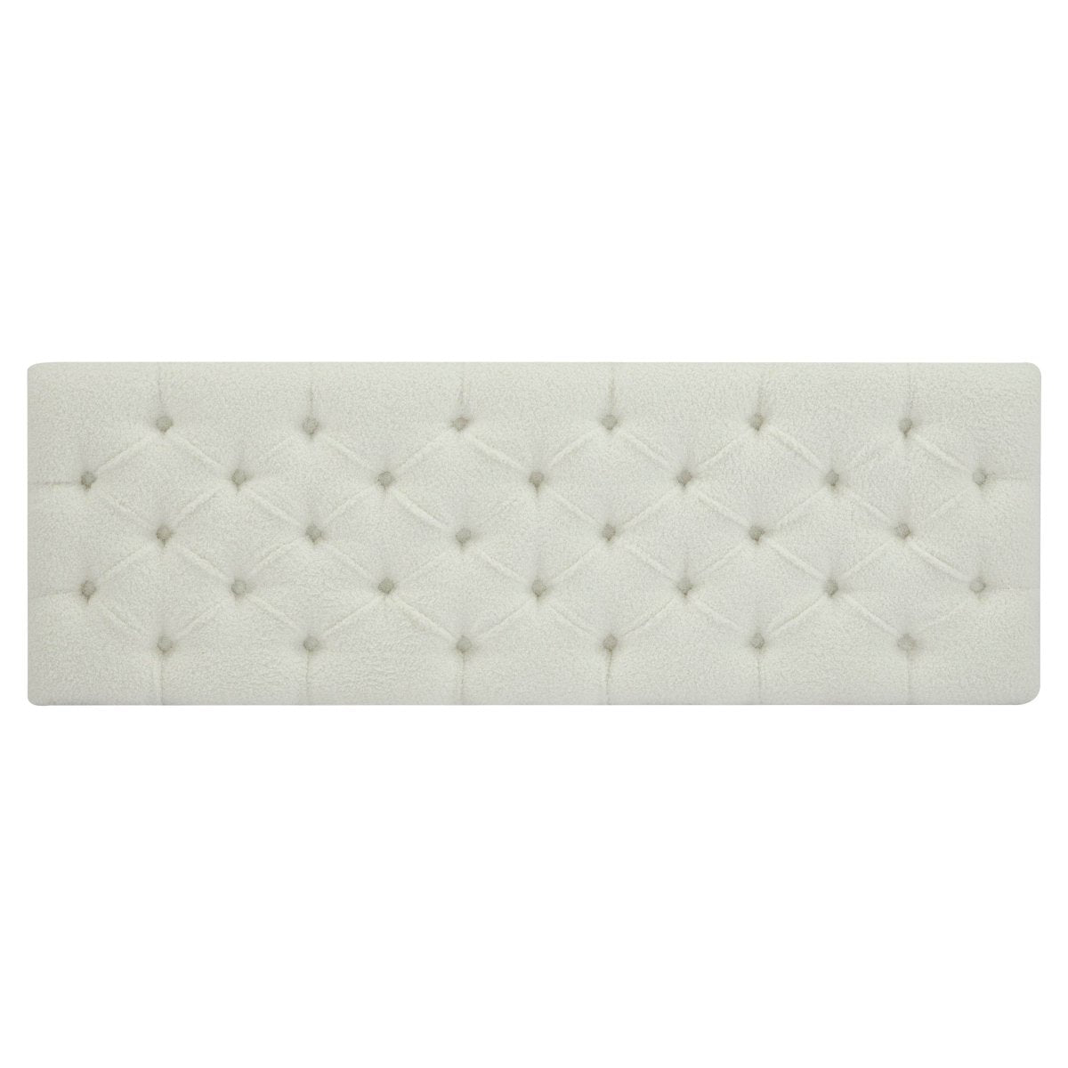 Beige Boucle Storage Ottoman Bench With Foam Cushion - Sleep Galleria