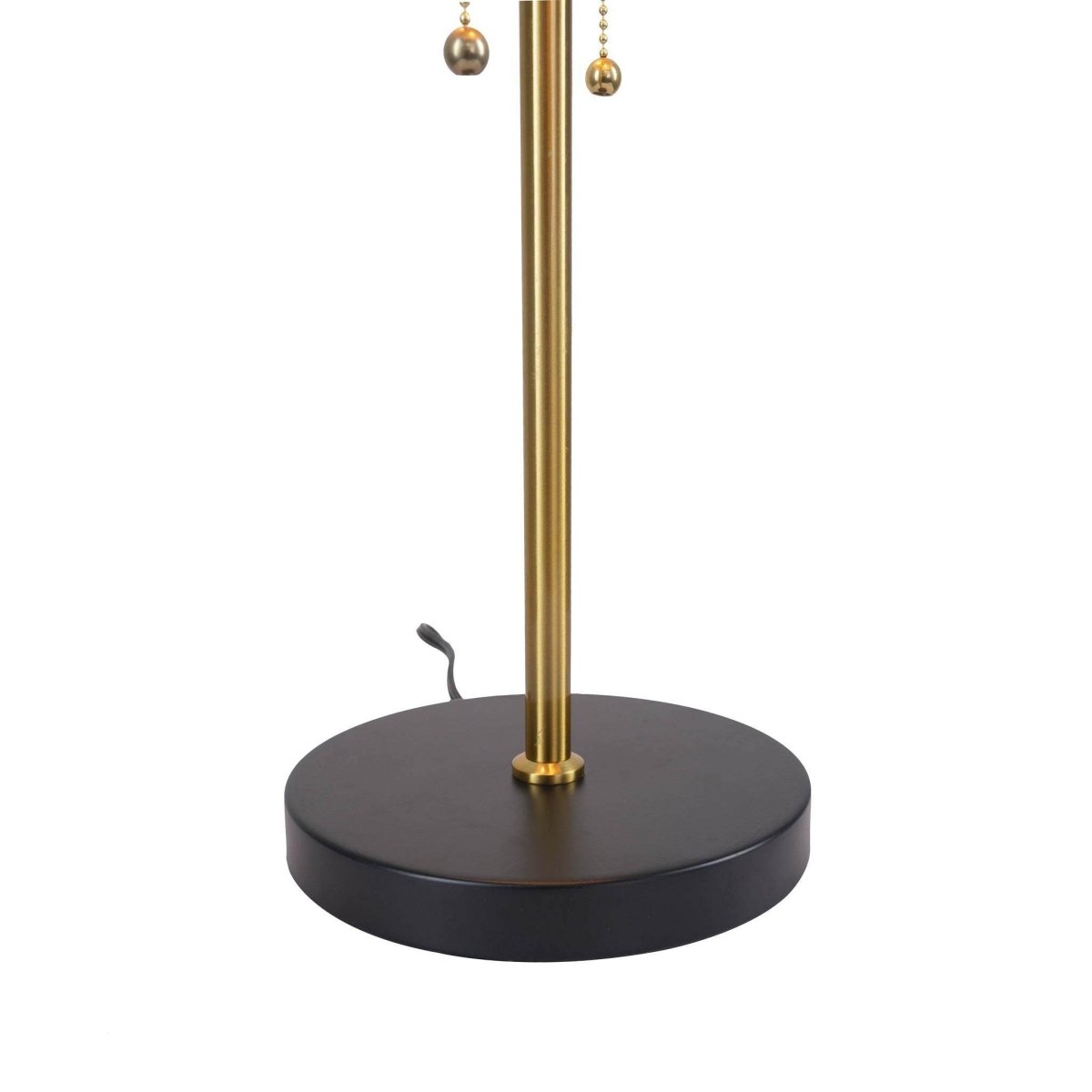 Black Metal Drum Shade Table Lamp With Pull Chain - Sleep Galleria