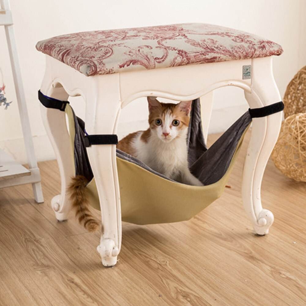 Breathable Cotton Under Chair Cat Hammock Bed - Sleep Galleria