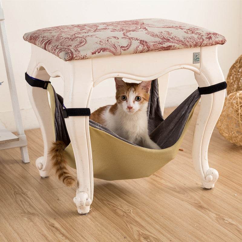 Breathable Cotton Under Chair Cat Hammock Bed - Sleep Galleria