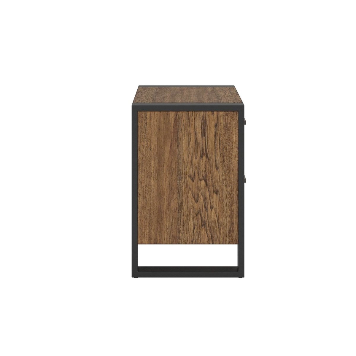 Brown Engineered Wood 2 - Drawer Urban Industrial Nightstand - Driftwood - Omega Lifestyles