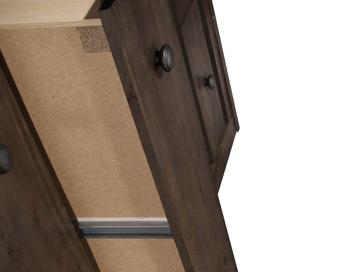 Brown Farmhouse 9 - Drawer Engineered Wood Dresser - Driftwood - Omega Lifestyles