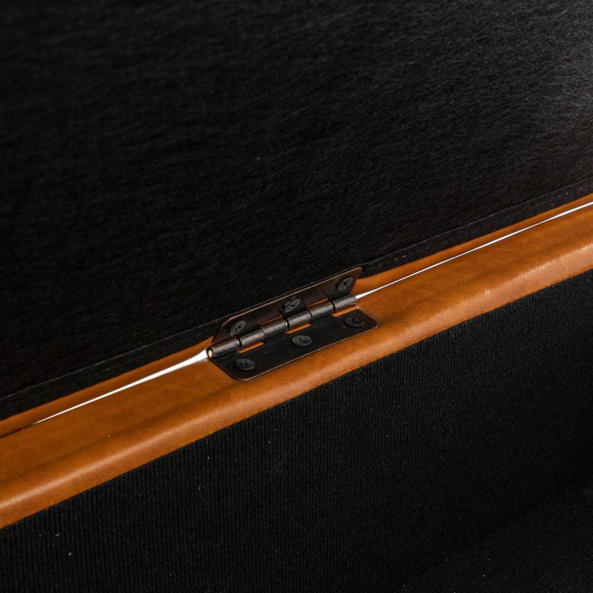 Brown PU Leather Storage Ottoman Bench With Storage - Sleep Galleria