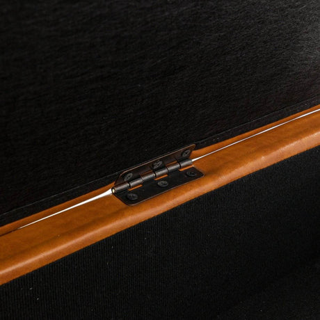 Brown PU Leather Storage Ottoman Bench With Storage - Sleep Galleria