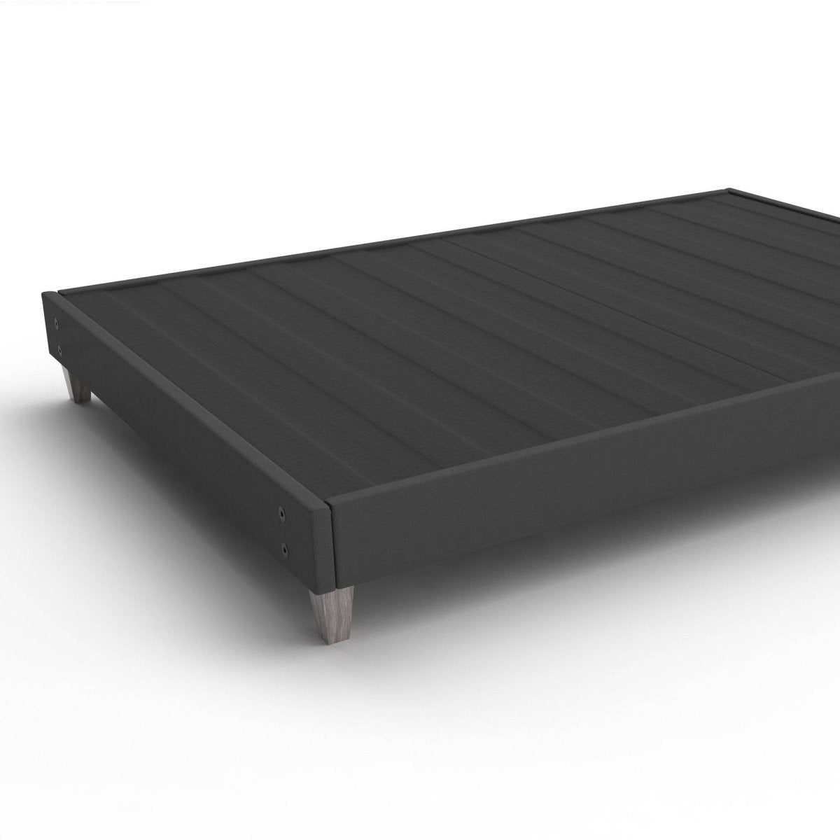 California King Upholstered Quick Setup Bed Frame Foundation - Driftwood - Omega Lifestyles