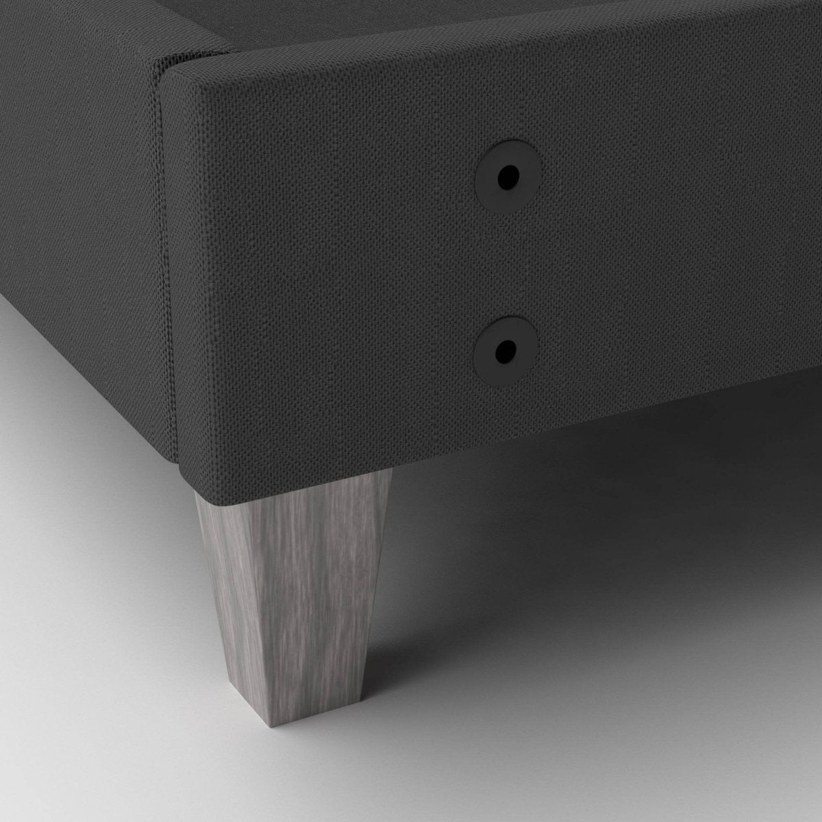 California King Upholstered Quick Setup Bed Frame Foundation - Driftwood - Omega Lifestyles