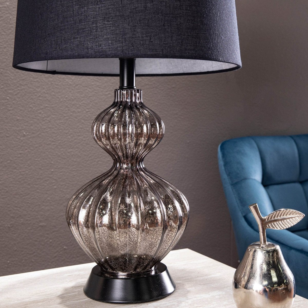 Classic Two-Tone Glass Mercury Table Lamp - Sleep Galleria