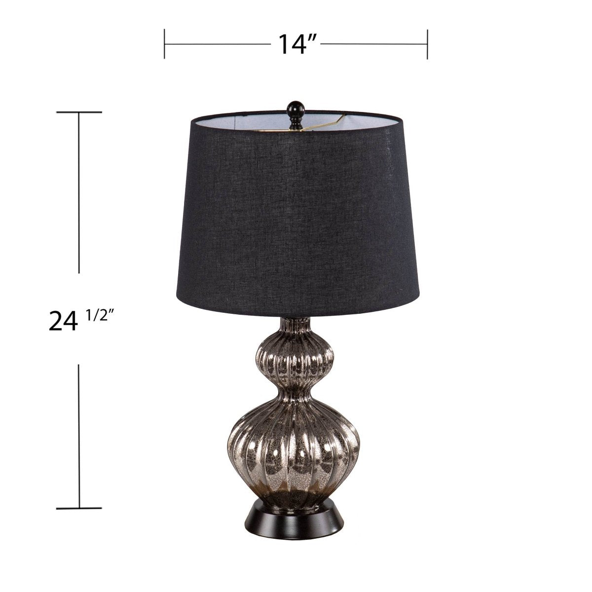 Classic Two-Tone Glass Mercury Table Lamp - Sleep Galleria