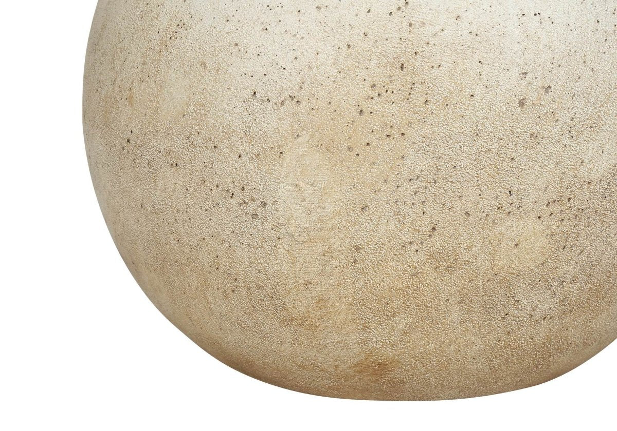 Concrete Base Beige Linen Drum Shade Table Lamp - Sleep Galleria