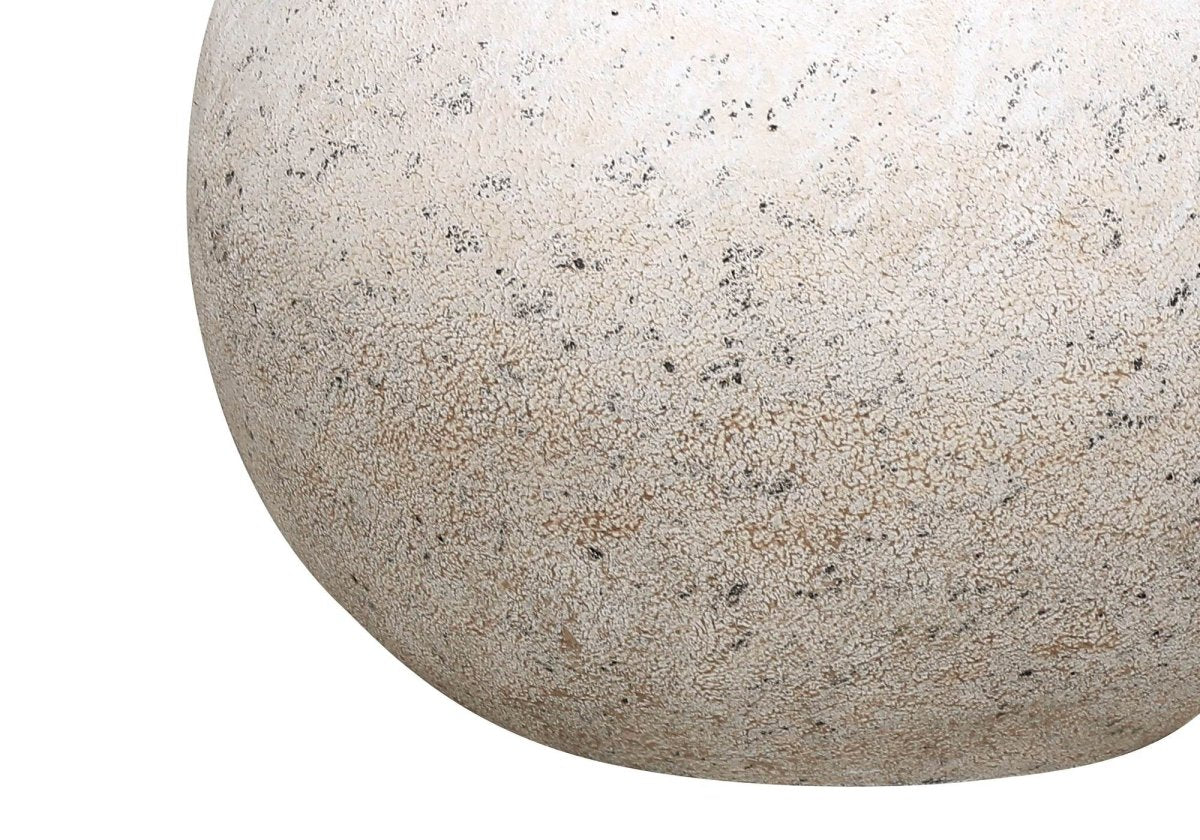 Concrete Base Table Lamp With Ivory Linen Shade - Sleep Galleria