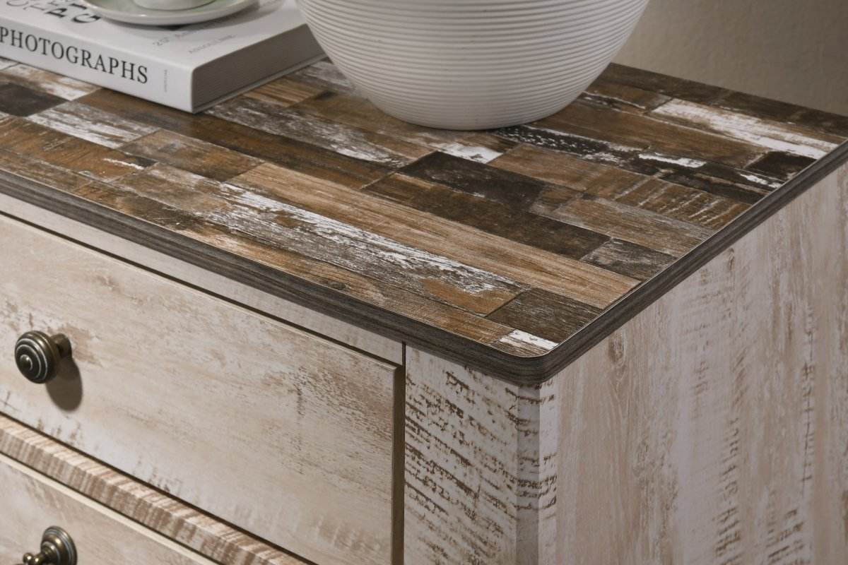 Contemporary Rustic 4-Piece Wood Bedroom Set - Sleep Galleria