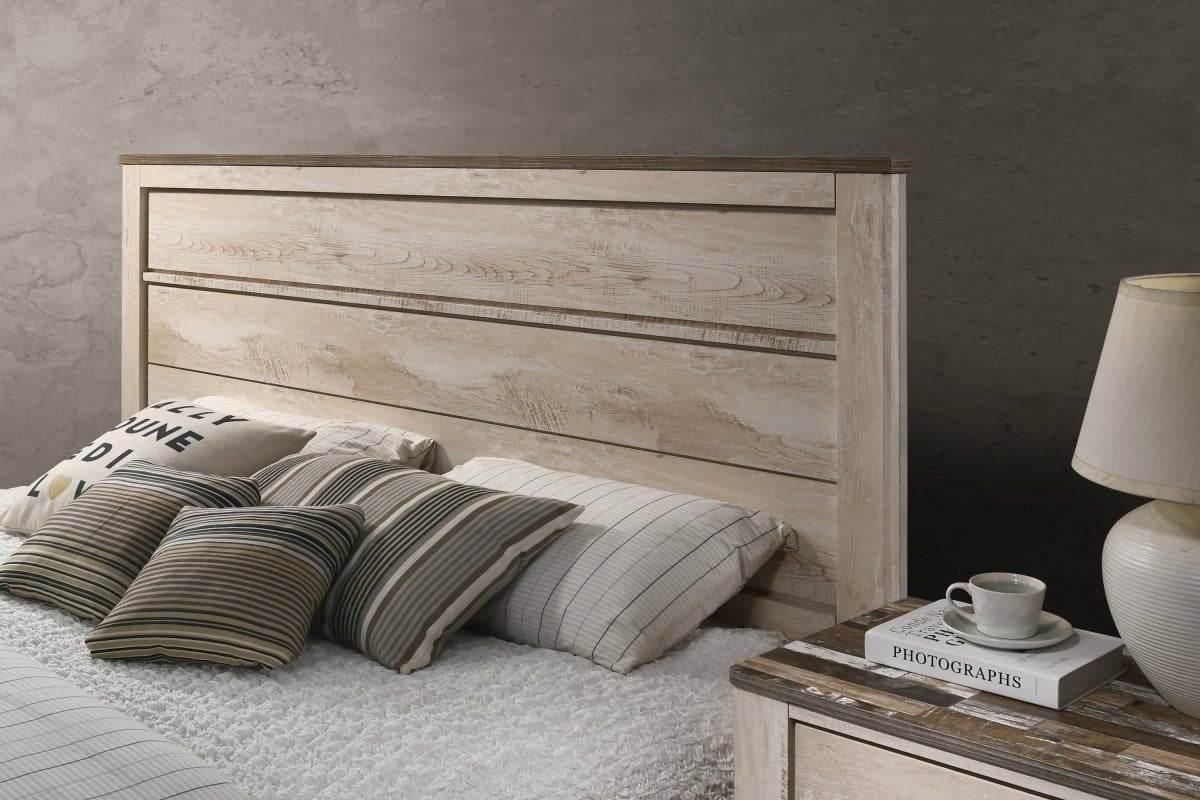 Contemporary Rustic 4-Piece Wood Bedroom Set - Sleep Galleria