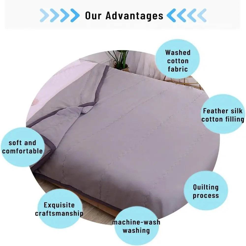 Cooling Breathable Cotton Double-Sided Portable Blanket - Sleep Galleria