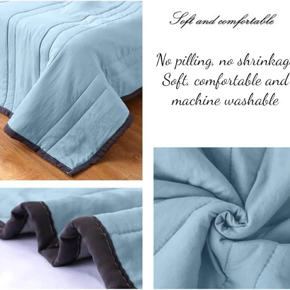 Cooling Breathable Cotton Double-Sided Portable Blanket - Sleep Galleria