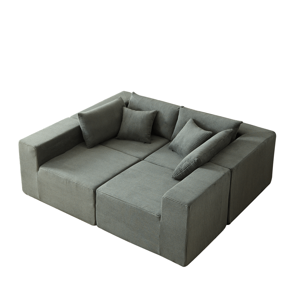 Corduroy Modular L-Shaped Sectional Sofa Set - Sleep Galleria