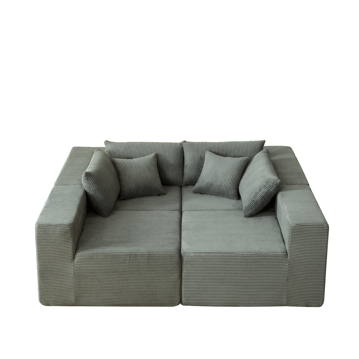 Corduroy Modular L-Shaped Sectional Sofa Set - Sleep Galleria