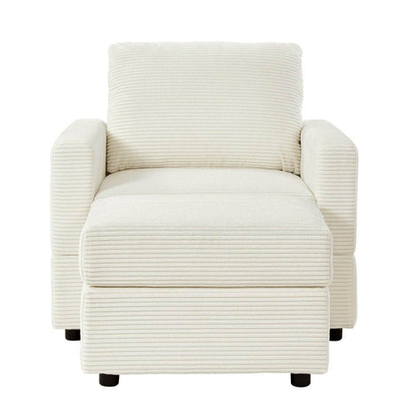 Corduroy Upholstered Adjustable Chaise Lounge Chair - Sleep Galleria