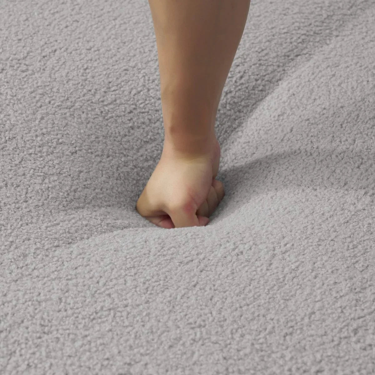 Curved Grey Foam Spring Medium-Firm Loveseat - Omega Lifestyles