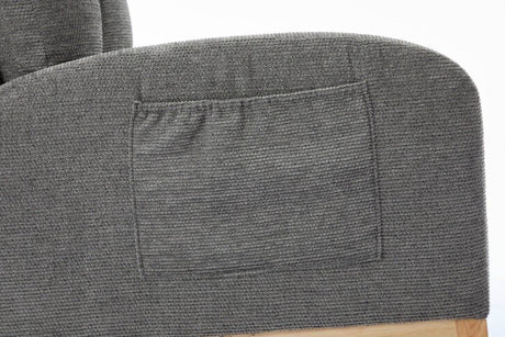 Dark Grey Polyester Blend Modern Rocking Chair - Sleep Galleria