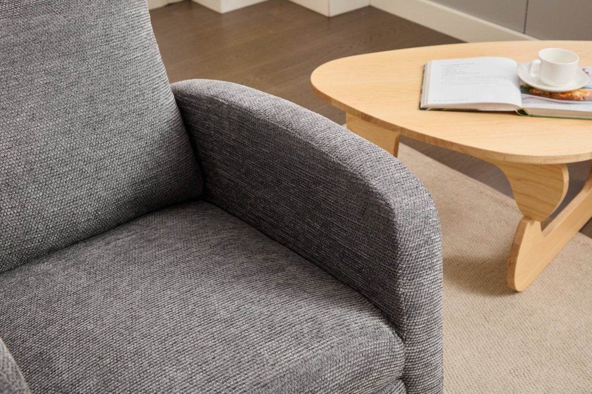 Dark Grey Polyester Blend Modern Rocking Chair - Sleep Galleria