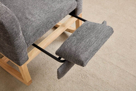 Dark Grey Polyester Blend Modern Rocking Chair - Sleep Galleria