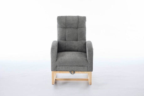 Dark Grey Polyester Blend Modern Rocking Chair - Sleep Galleria