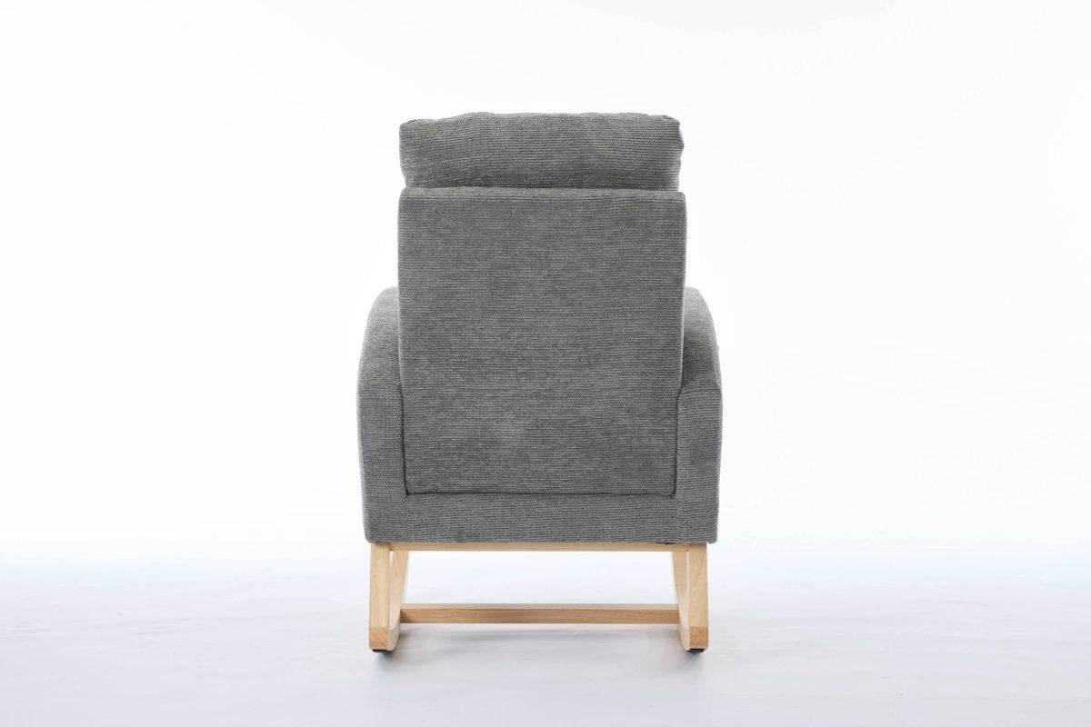 Dark Grey Polyester Blend Modern Rocking Chair - Sleep Galleria