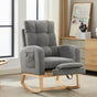 Dark Grey Polyester Blend Modern Rocking Chair - Sleep Galleria