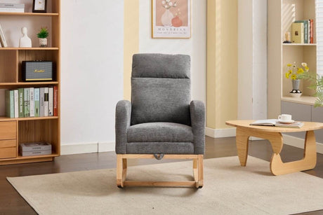 Dark Grey Polyester Blend Modern Rocking Chair - Sleep Galleria