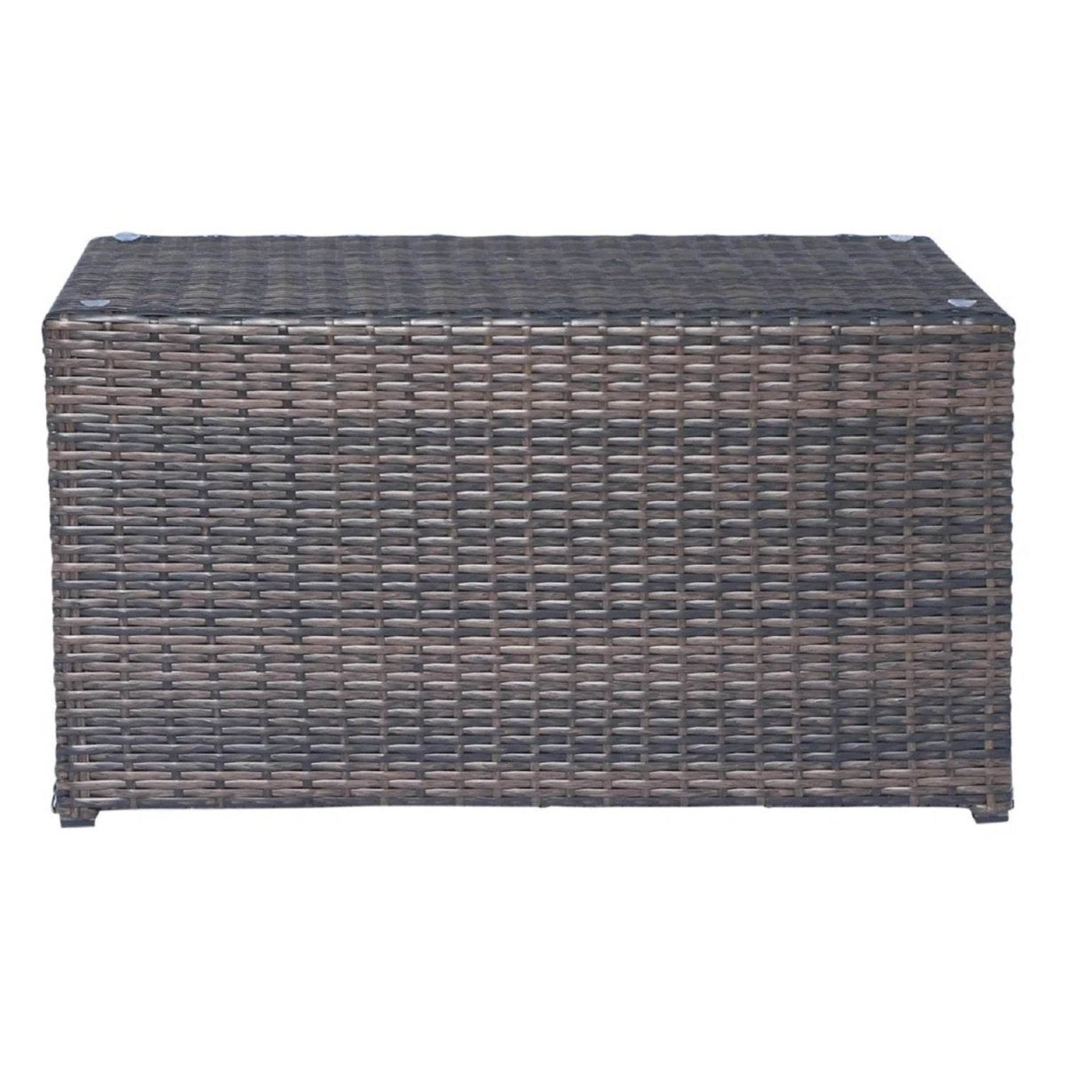 Espresso Weatherproof Outdoor Wicker Seating Set With Cushions - Driftwood - Omega Lifestyles