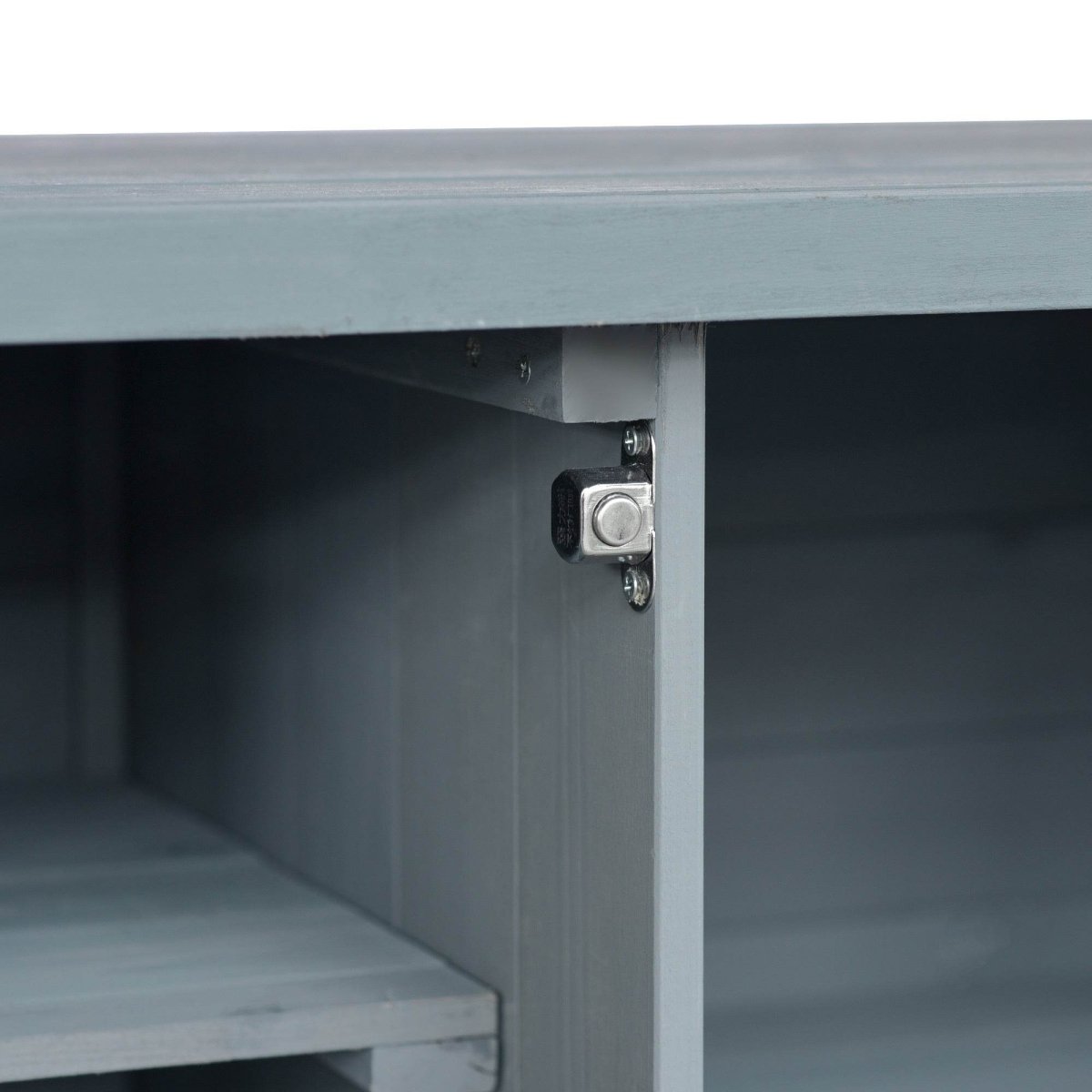 Farmhouse Solid Fir Wood Outdoor Kitchen Island Cart - Driftwood - Omega Lifestyles