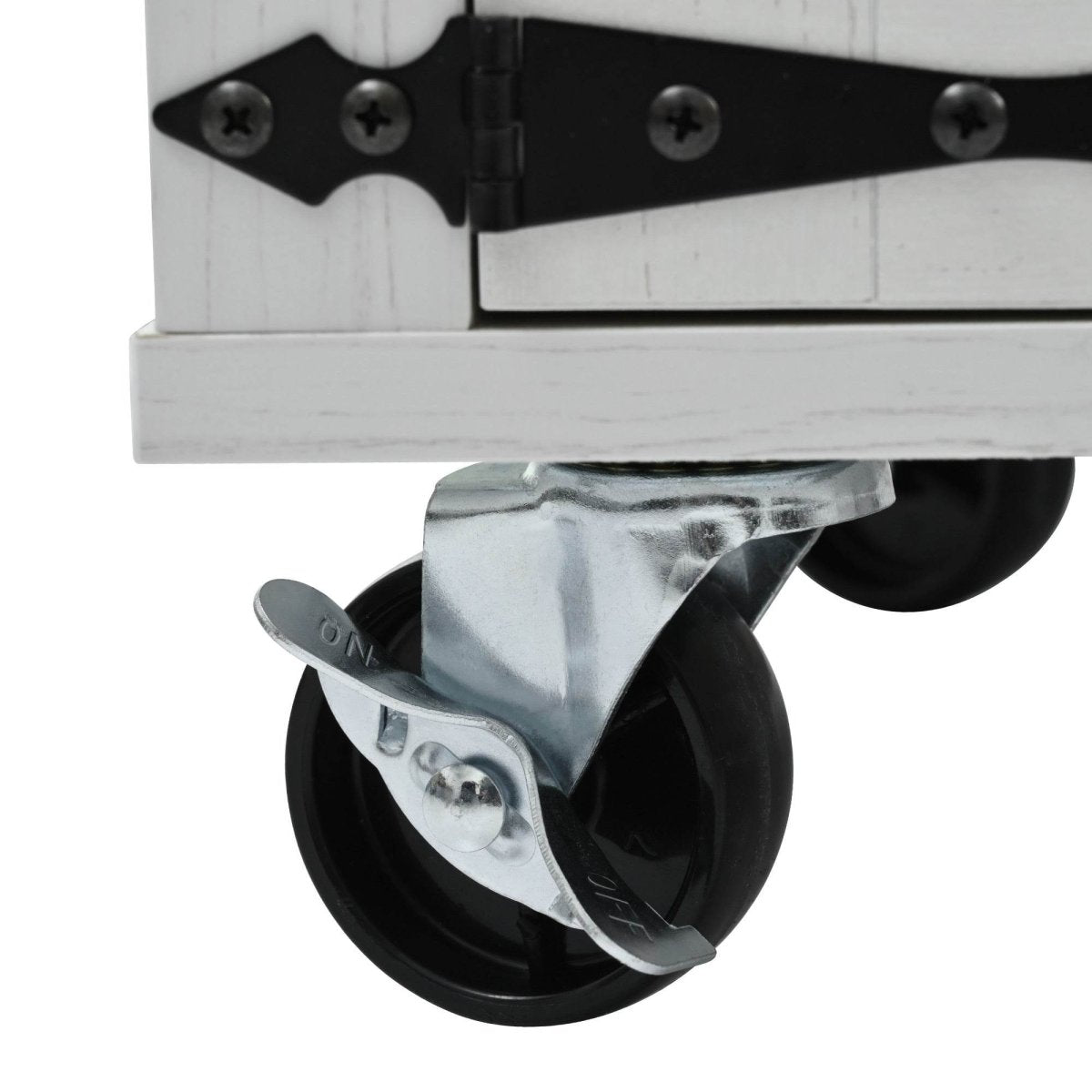 Farmhouse Style Kitchen Island Cart With Power Outlet - Driftwood - Omega Lifestyles