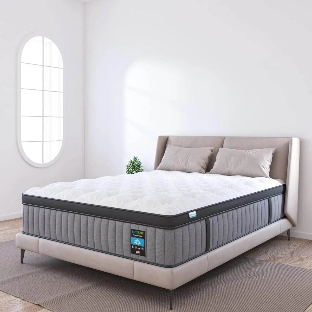 Firm 8-Inch Hybrid Memory Foam Mattress With Lumbar Support - Sleep Galleria