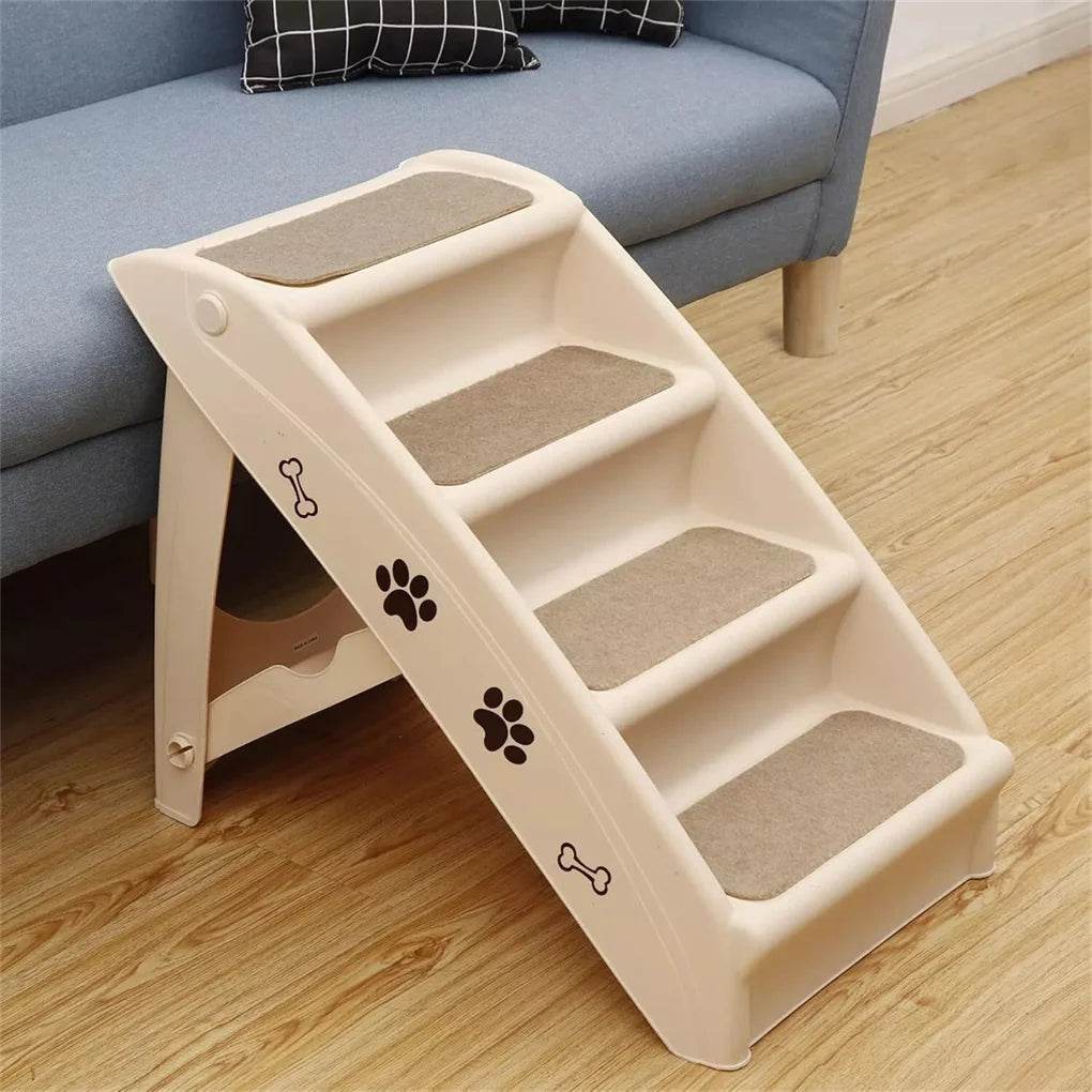 Foldable Lightweight Plastic Dog Ramp Stairs - Sleep Galleria