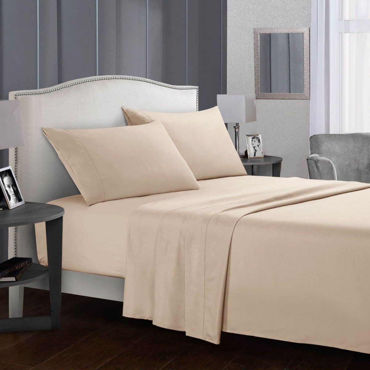 Four-Piece Wrinkle-Resistant Cotton Bed Sheet Set - Sleep Galleria