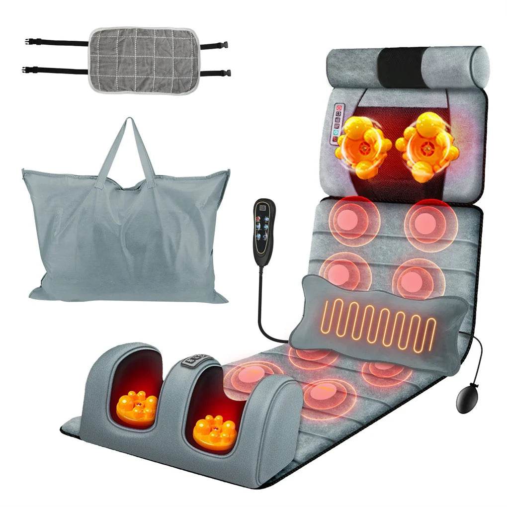 Full Body Heated Vibration Massage Mat With Neck Foot Support - Omega Lifestyles