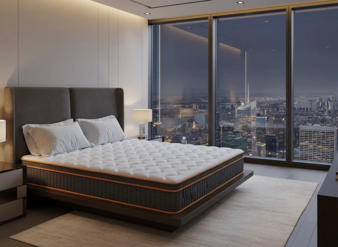 Full Medium 12-Inch Hybrid Memory Foam Full Mattress - Omega Lifestyles