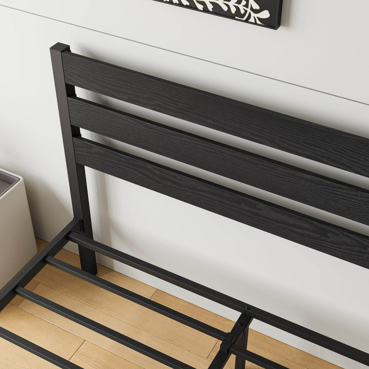 Full Metal Rustic Industrial Full Bed Frame - Driftwood - Omega Lifestyles