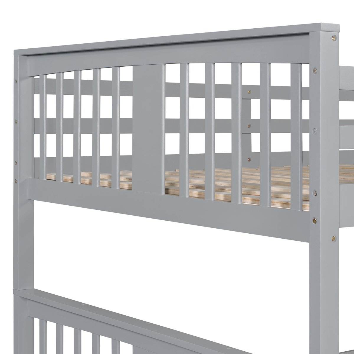 Full Over Full Bunk Bed With Twin Trundle Ladder - Sleep Galleria
