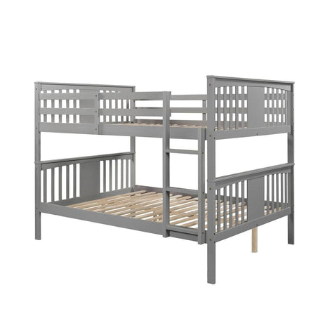 Full Over Full Solid Wood Bunk Bed Frame - Sleep Galleria