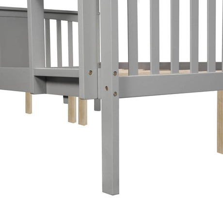 Full Over Full Solid Wood Bunk Bed Frame - Sleep Galleria