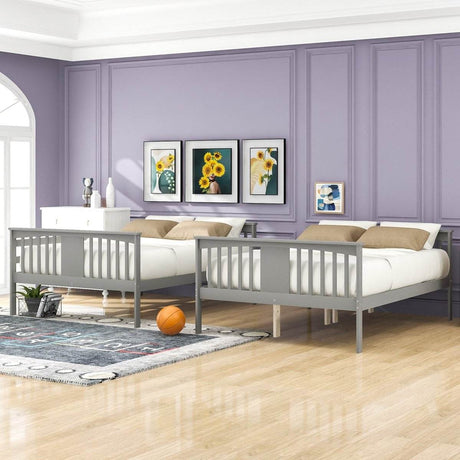 Full Over Full Solid Wood Bunk Bed Frame - Sleep Galleria