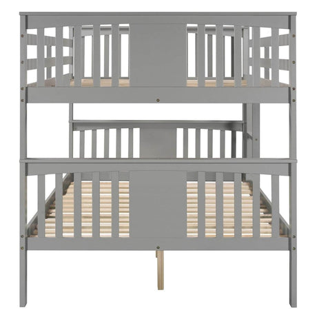 Full Over Full Solid Wood Bunk Bed Frame - Sleep Galleria