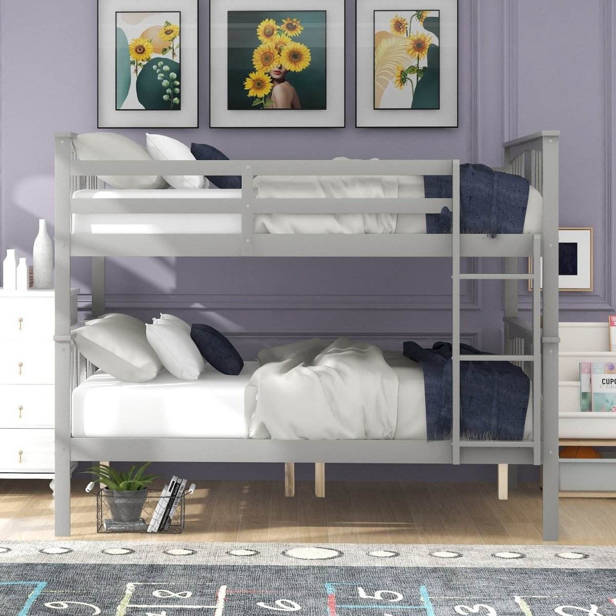 Full Over Full Solid Wood Bunk Bed Frame - Sleep Galleria
