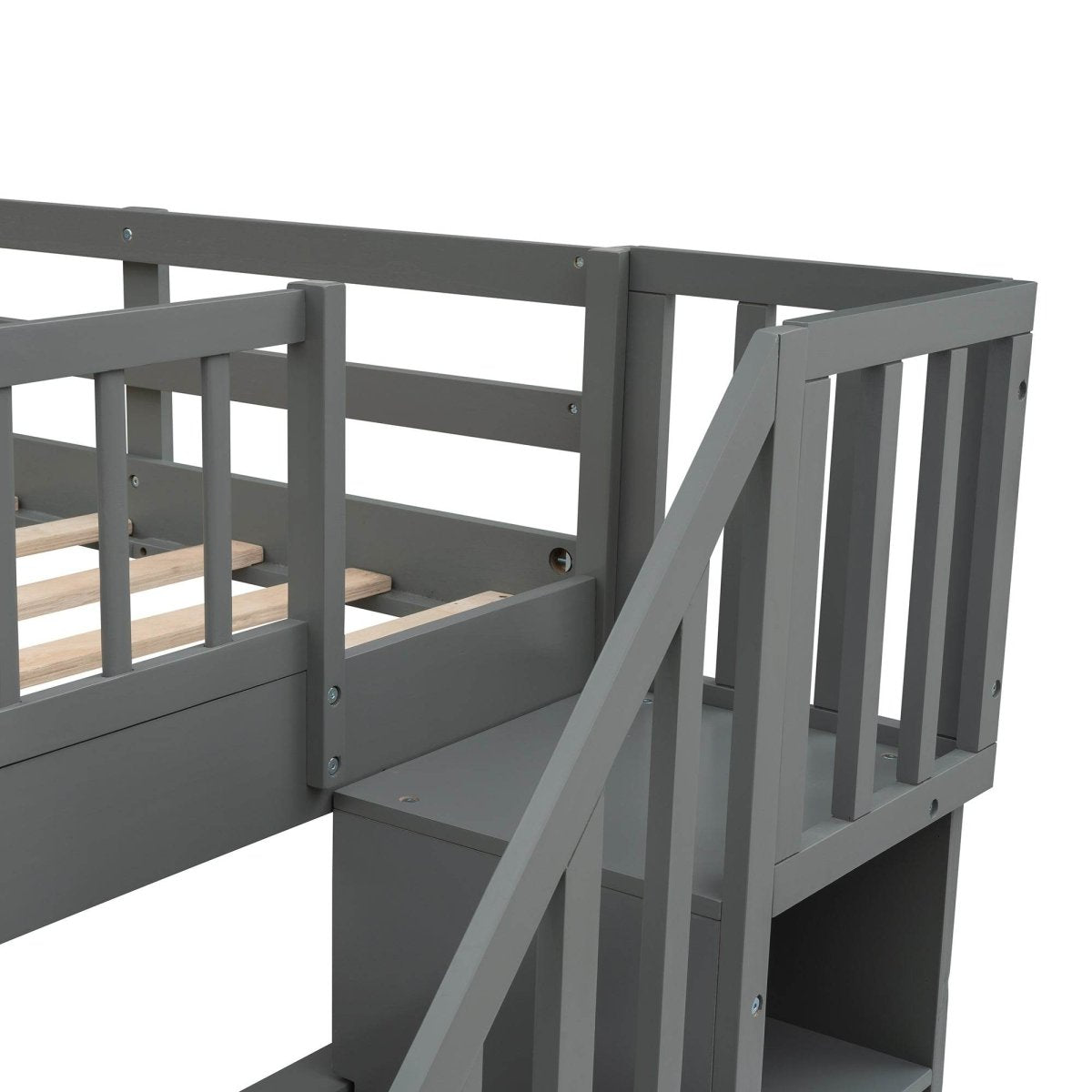 Full Over Full Solid Wood Bunk Bed With Trundle - Sleep Galleria